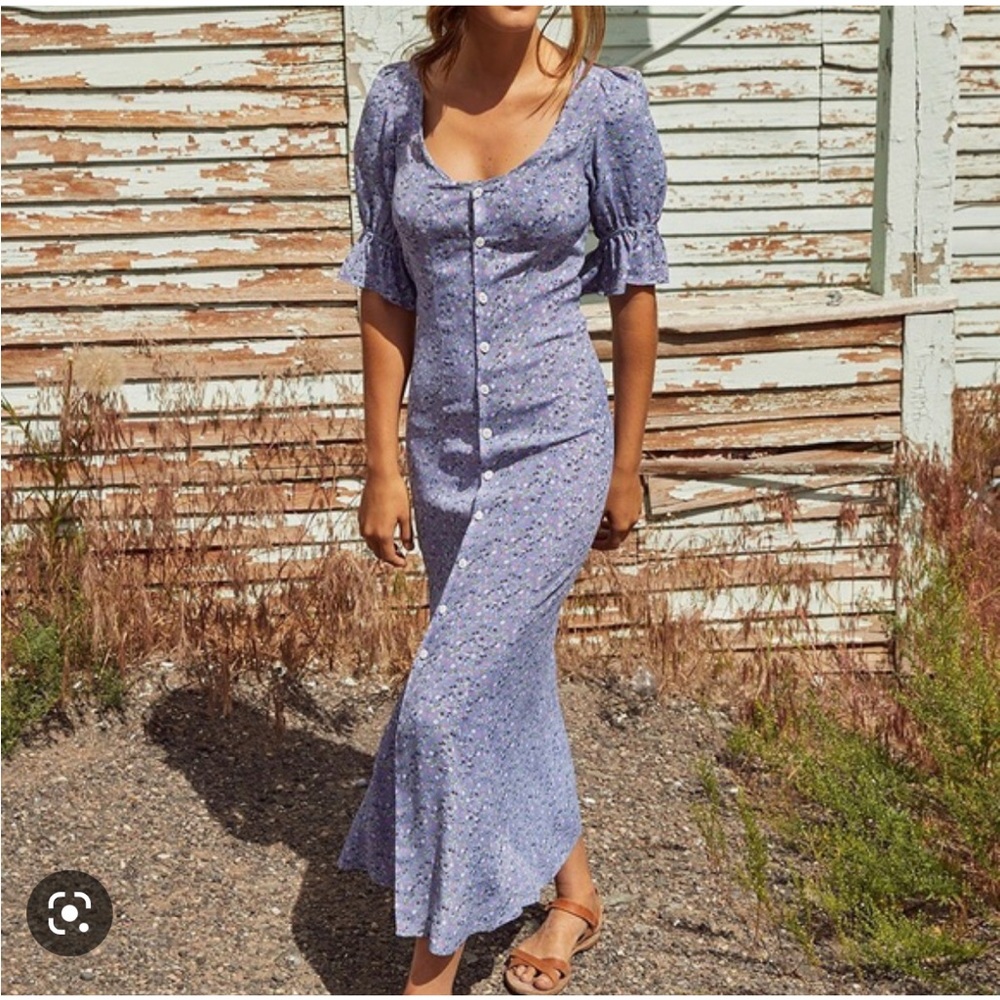 Christy Dawn Lavender Floral Maxi Dress